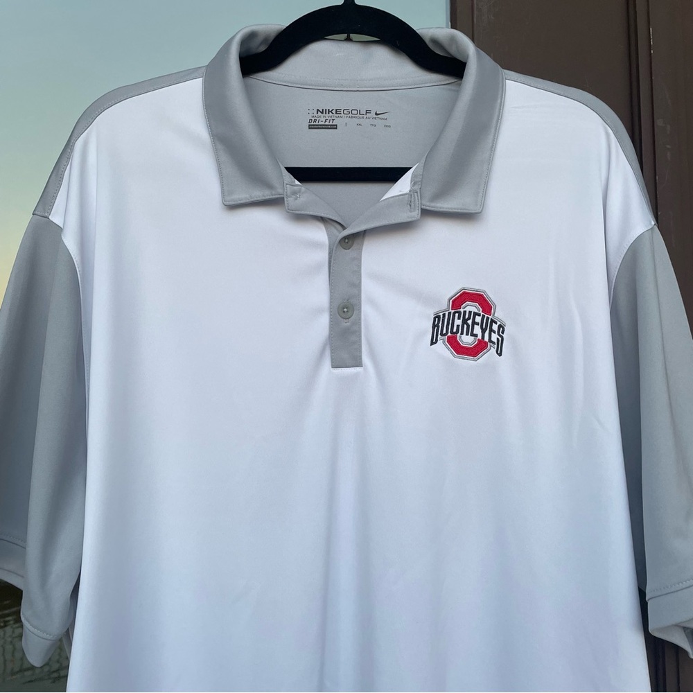 Nike Golf Ohio State Buckeyes White/Grey Polo XXL